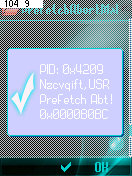 Prefetch Abort Сообщение вместо пикоффа Prefetch Abort